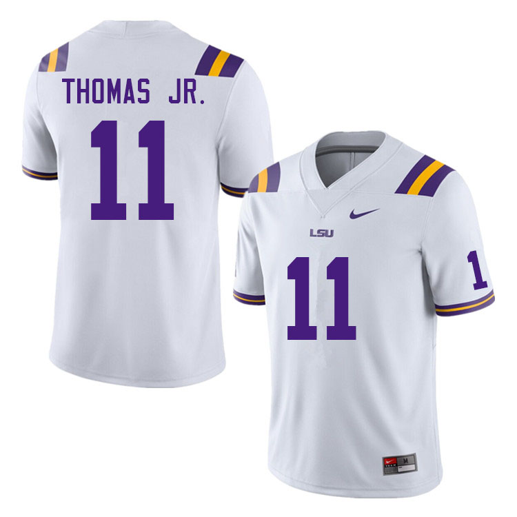 Men #11 Brian Thomas Jr. LSU Tigers College Football Jerseys Sale-White